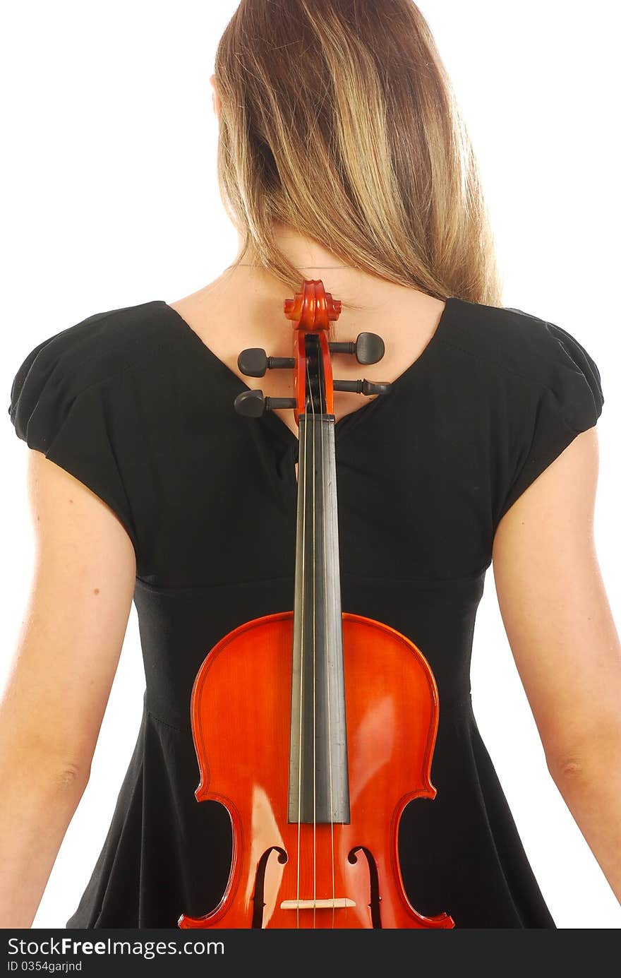 Woman with violin 057