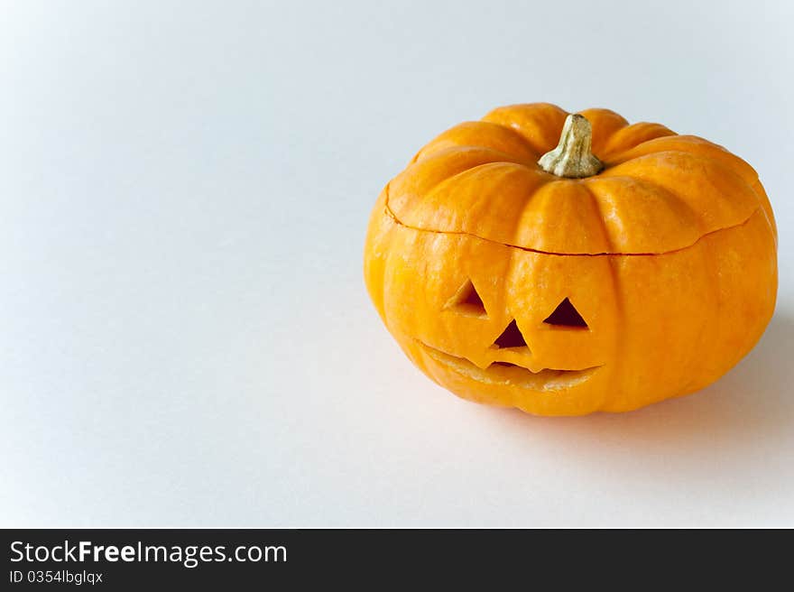 Smiley Jack-o-lantern isolated on background