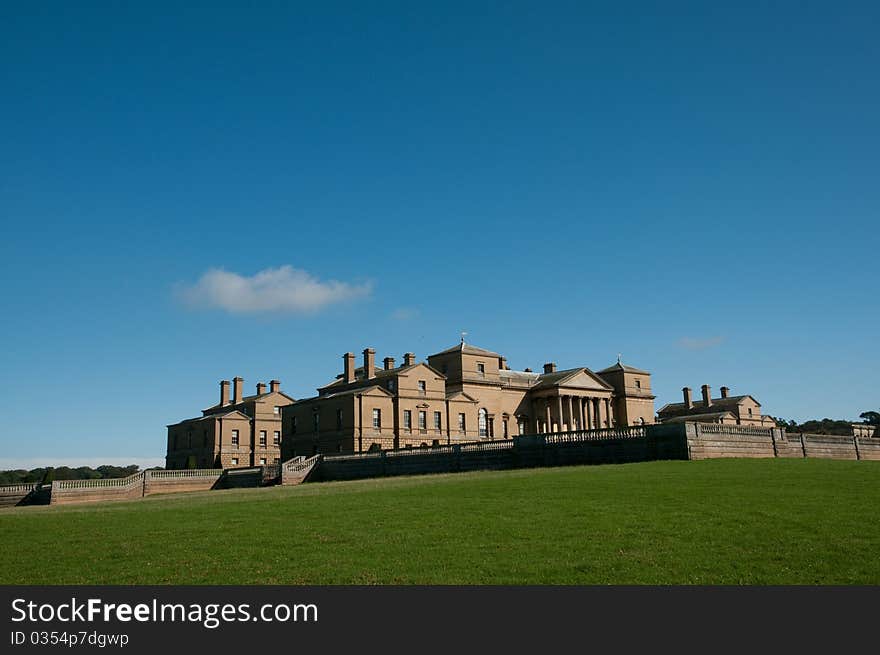 The great architecture of holkham hall in north norfolk in england. The great architecture of holkham hall in north norfolk in england