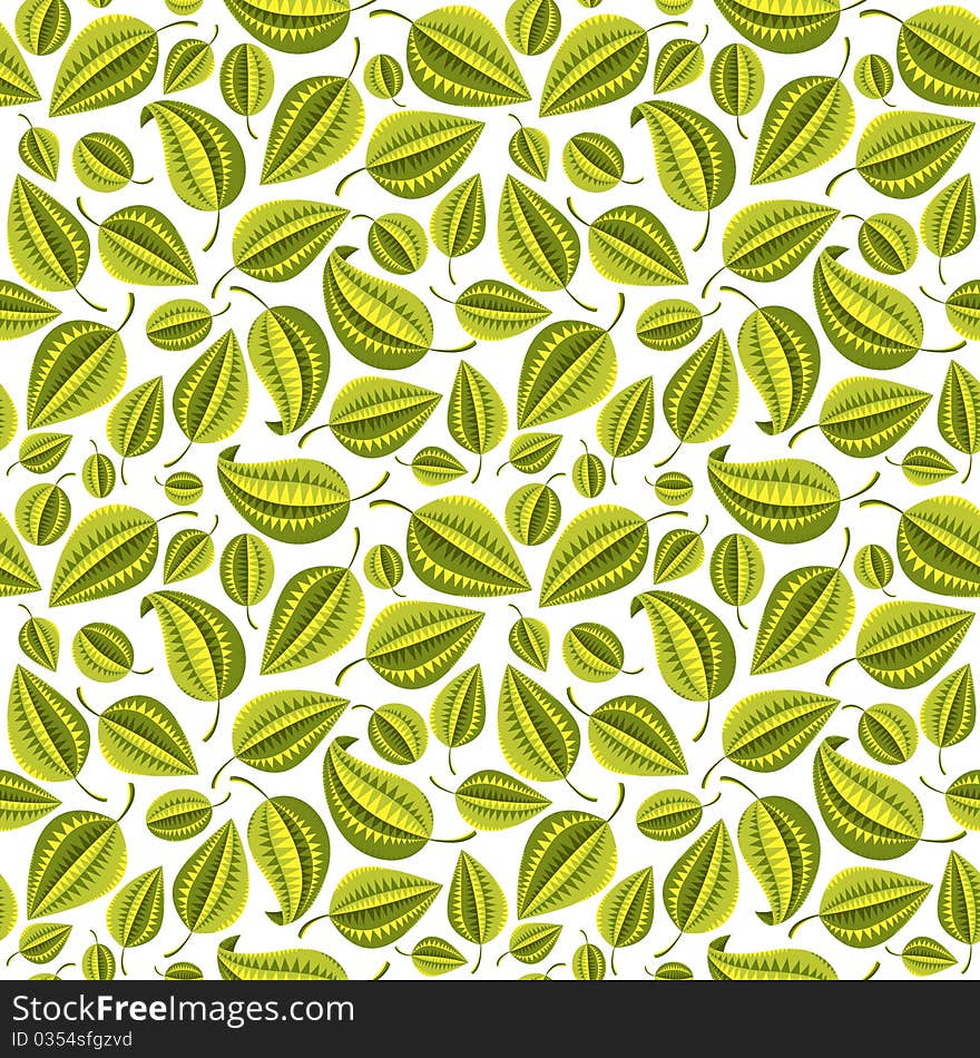 Seamless leaves pattern