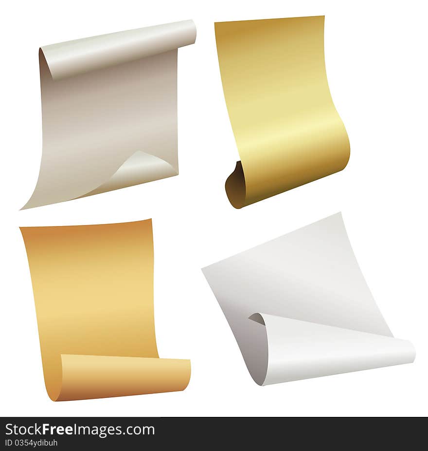 Different blank paper sheets vector