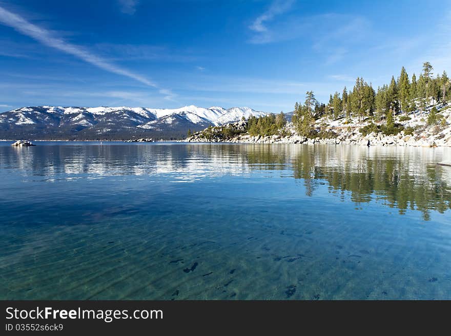 Beautiful water of Lake Tahoe