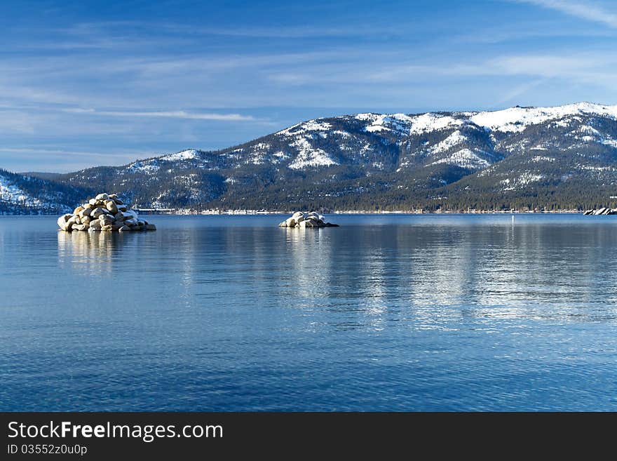 Reflection in water, Lake Tahoe USA