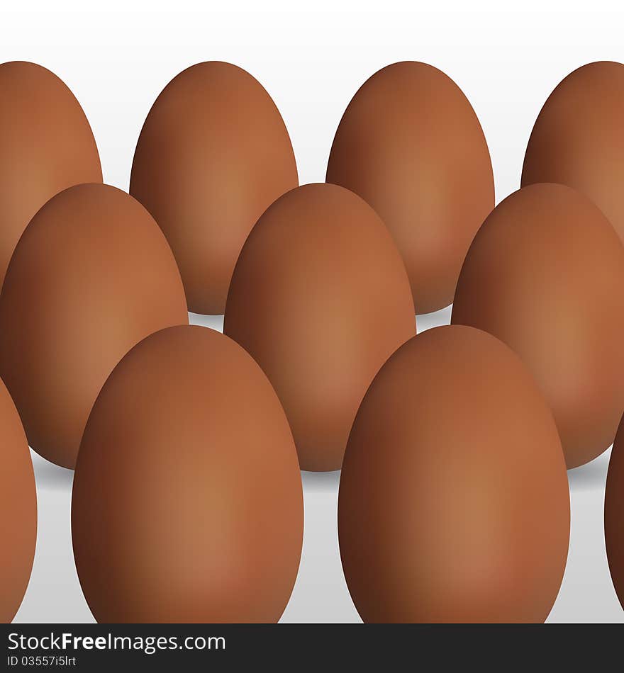 Vector picture with brown eggs. Vector picture with brown eggs