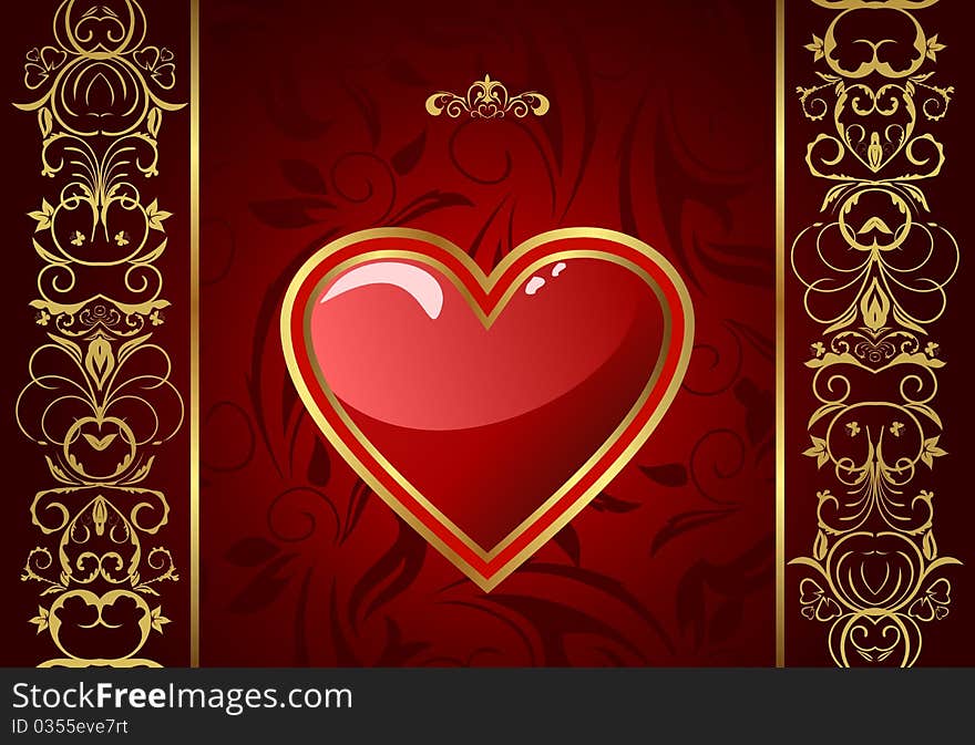 Creative Valentine Greeting Card With Heart