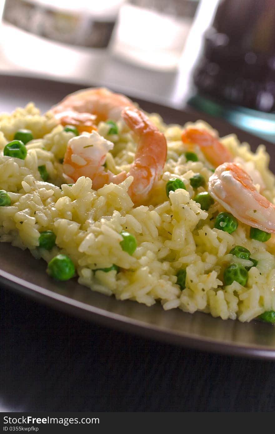 Risotto with seafood