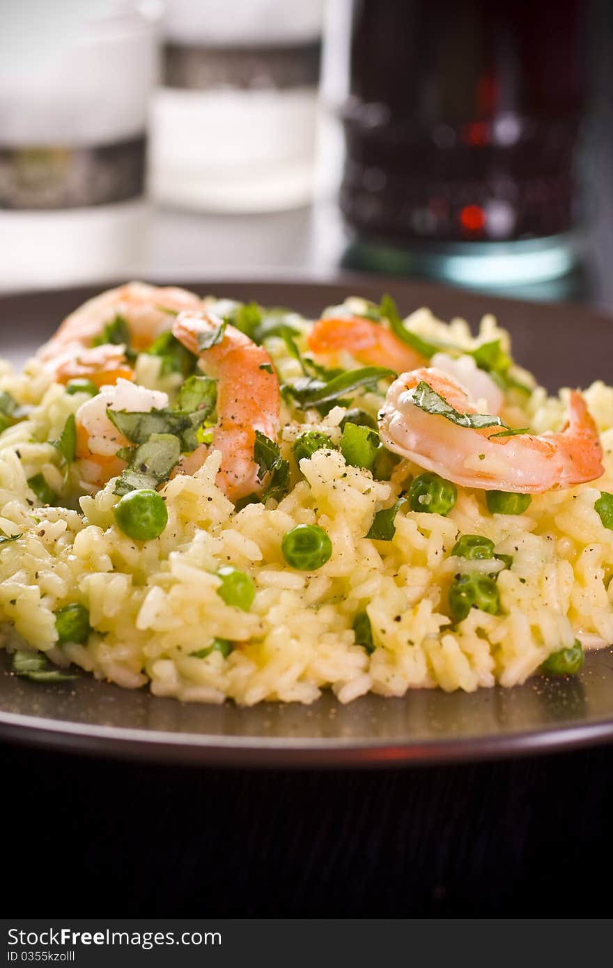 Risotto with seafood