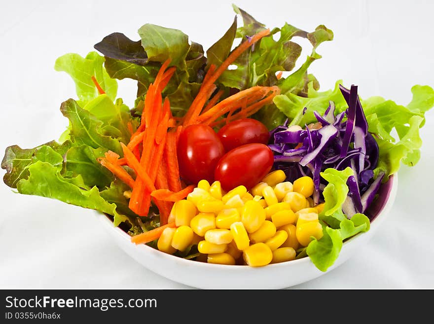 Color vegetables in a bowl. Color vegetables in a bowl