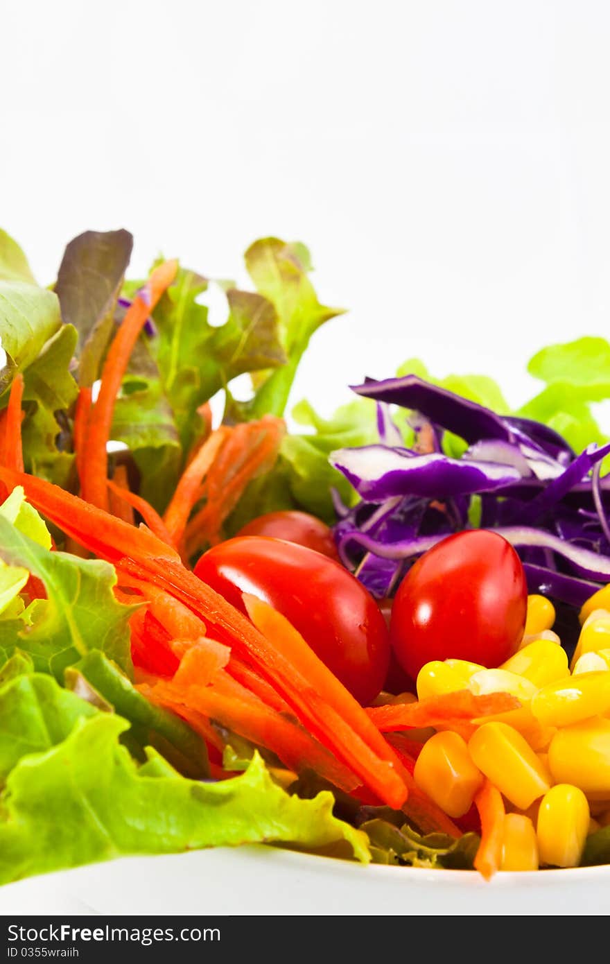 Color vegetables in a bowl. Color vegetables in a bowl