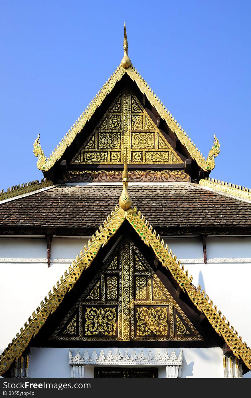 Gable Unique architecture design and art of Lanna Thai. Valuable from the northern Thai craftsmanship.Thailand. Gable Unique architecture design and art of Lanna Thai. Valuable from the northern Thai craftsmanship.Thailand