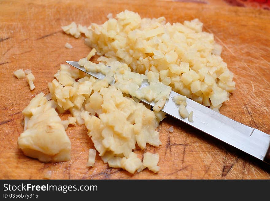 Cutting board with vegetables for cooking. Cutting board with vegetables for cooking