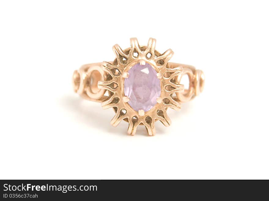 The Golden Ring with amethyst