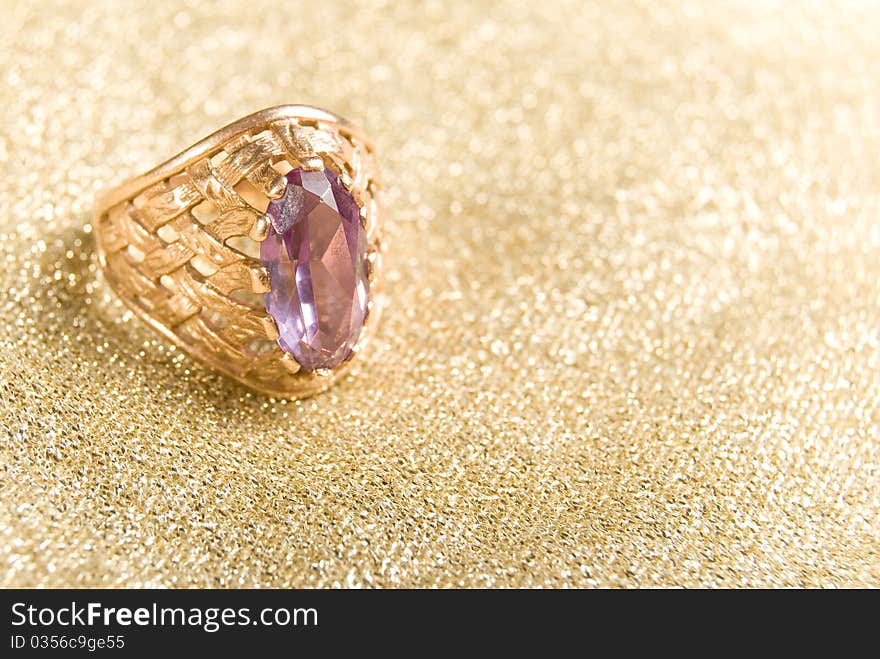 The Golden Ring with amethyst