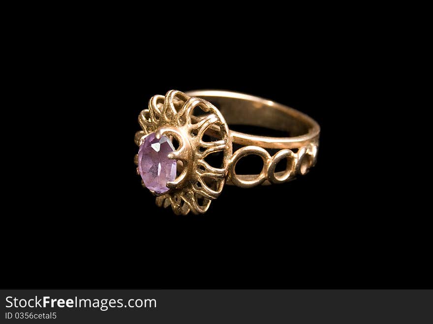 The Golden Ring with amethyst