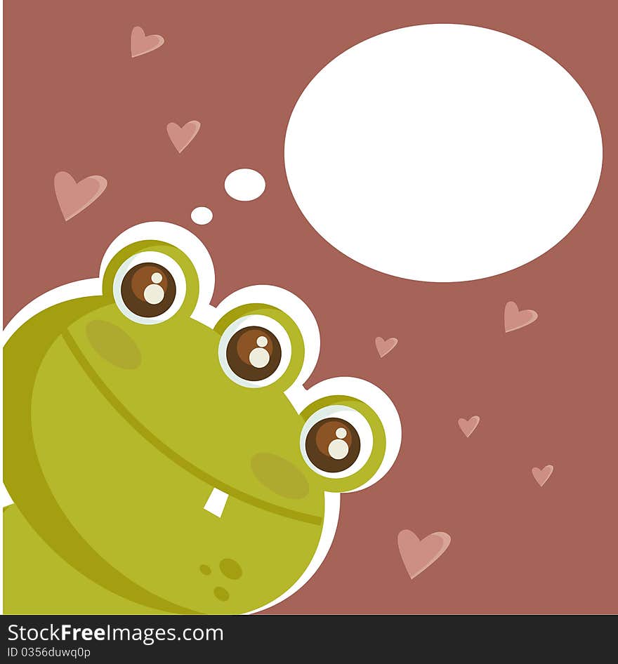 Cute monster in love