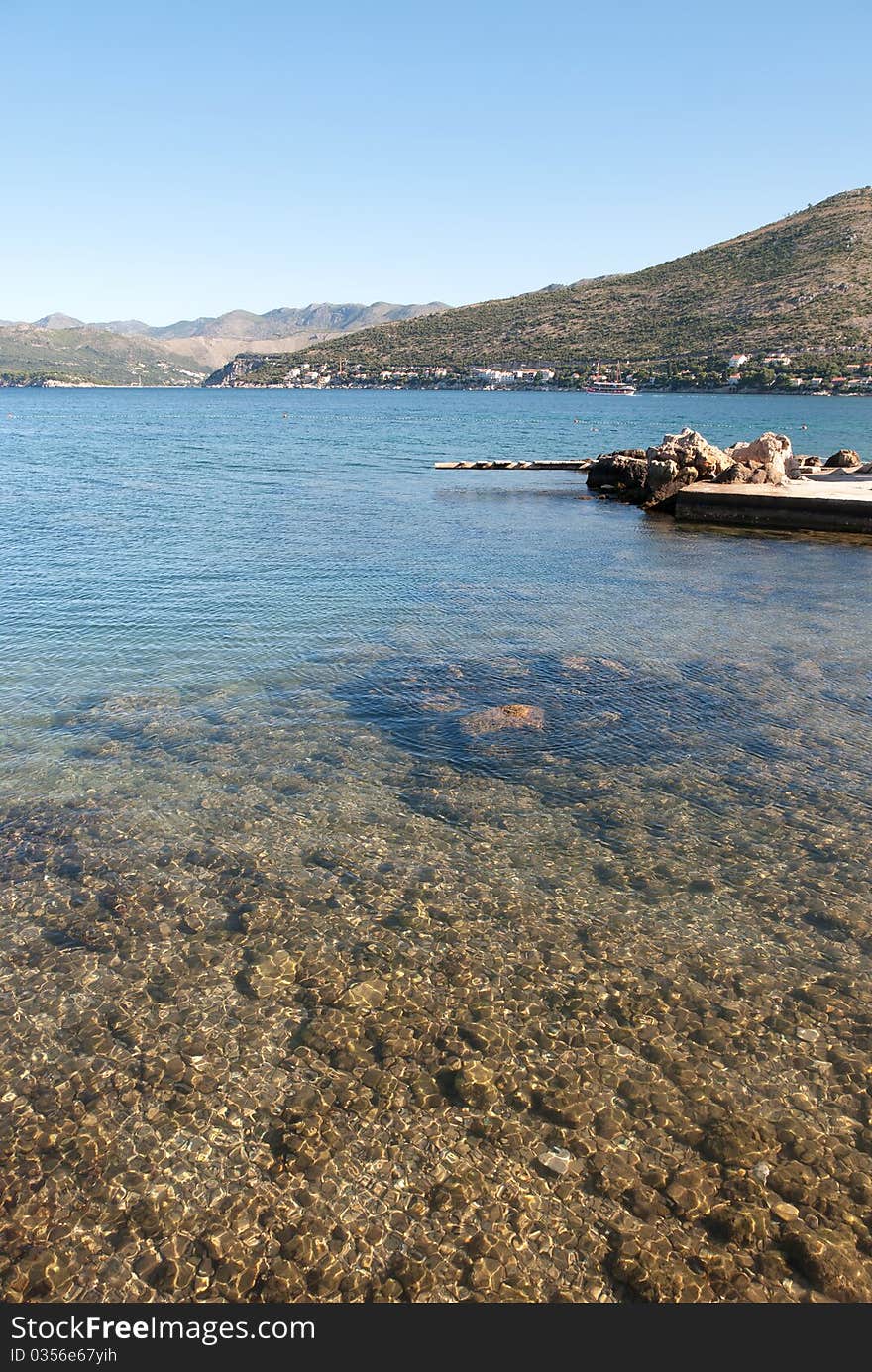 Transparency of the sea in the south of Croatia. Transparency of the sea in the south of Croatia