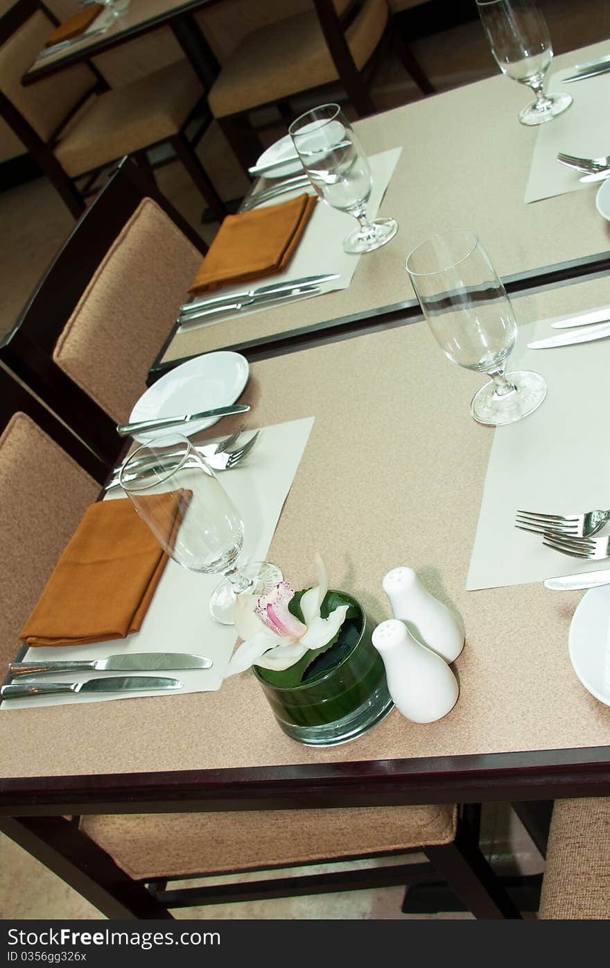 A table setting fit for dinner. A table setting fit for dinner