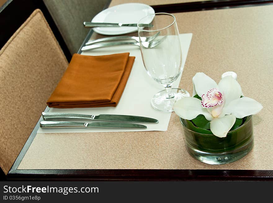 Cafe Table Setting