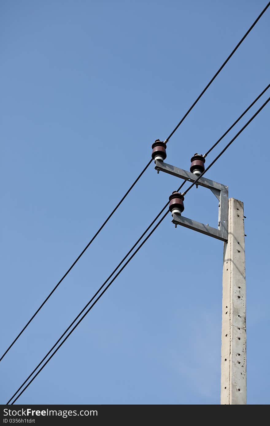 Electricity post is a range of electric line