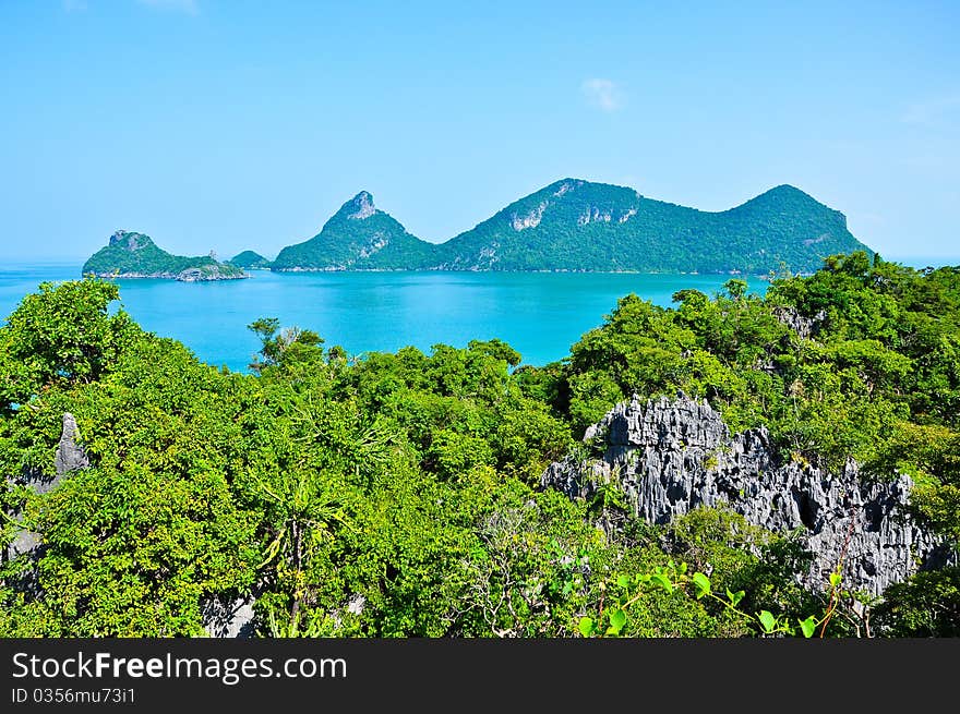 Beautiful Rock and Sea at Southern Thailand