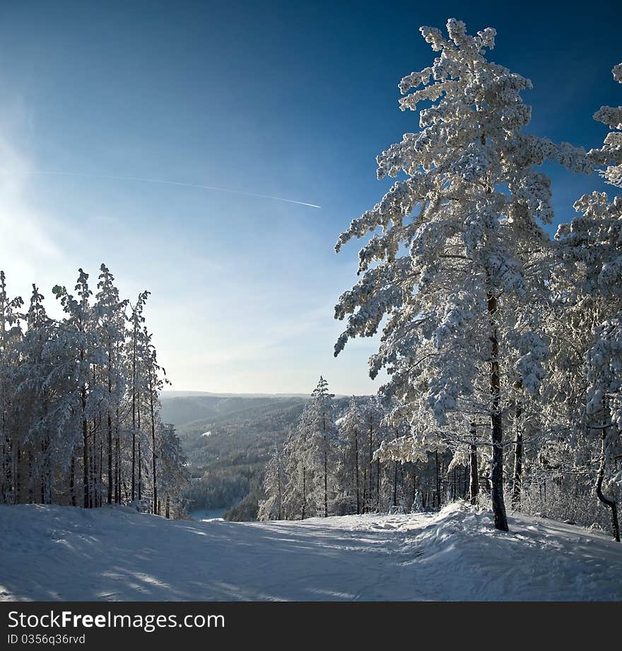 Winter mountain landscape