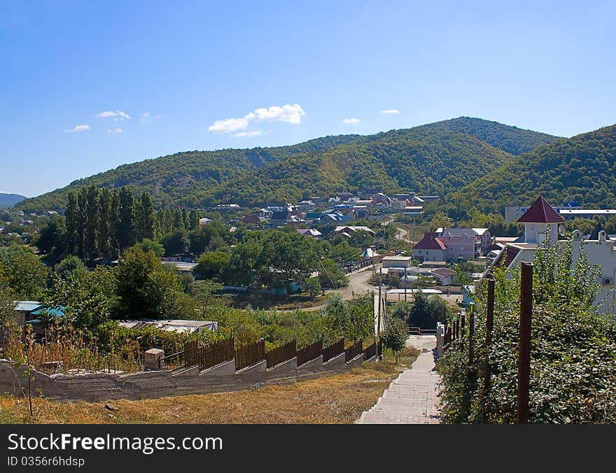 Village in  mountains