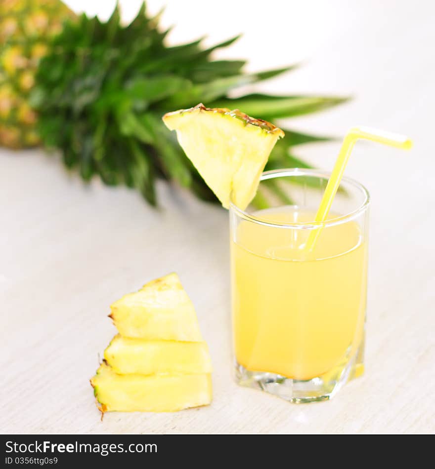 Pineapple juice and pineapple