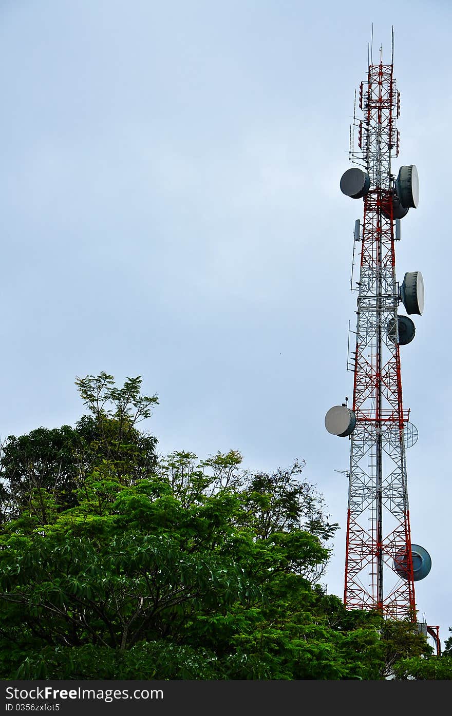 Radio telescopes with Pole , thailand. Radio telescopes with Pole , thailand