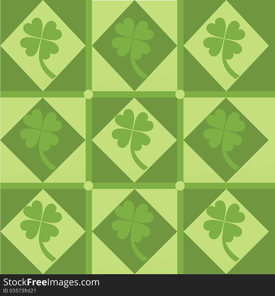 Cute green pattern with clovers. Cute green pattern with clovers