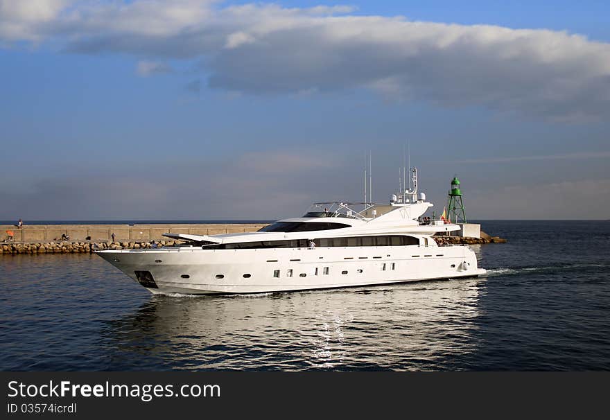 Port side of a private cruise coming to Alicante