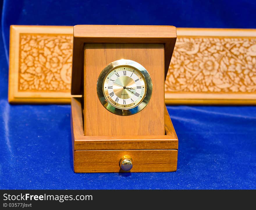 Clock box wooden on sell