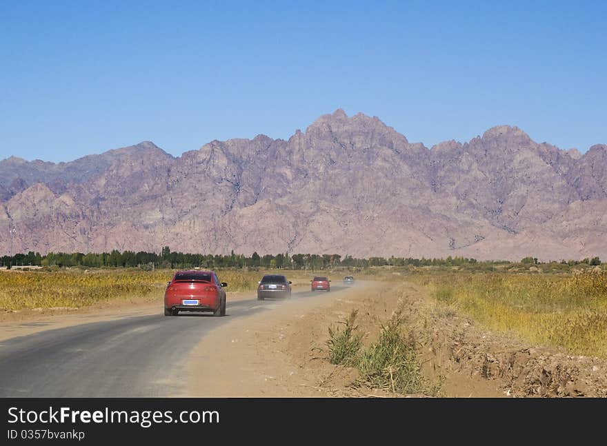 Cars on the road