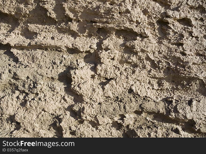 The dried up surface of clay