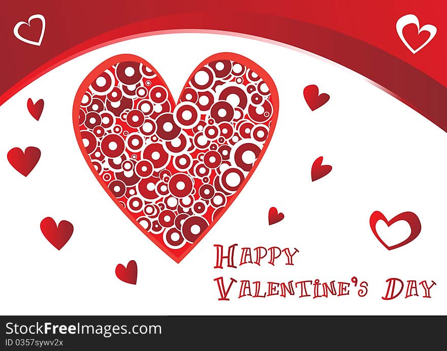 Beautiful valentine's  card. Clip-art