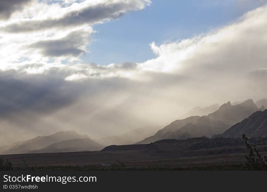 The mountains of sunlight after the rain.