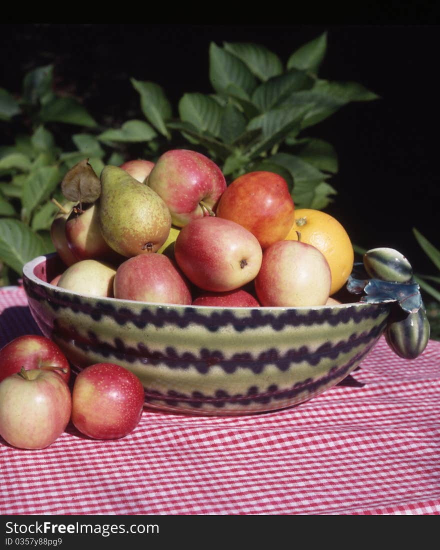 Delicious fresh fruits isolates on the table