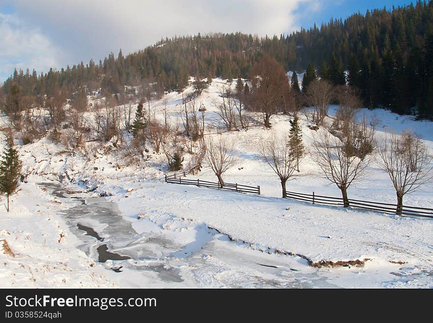 Frozen river