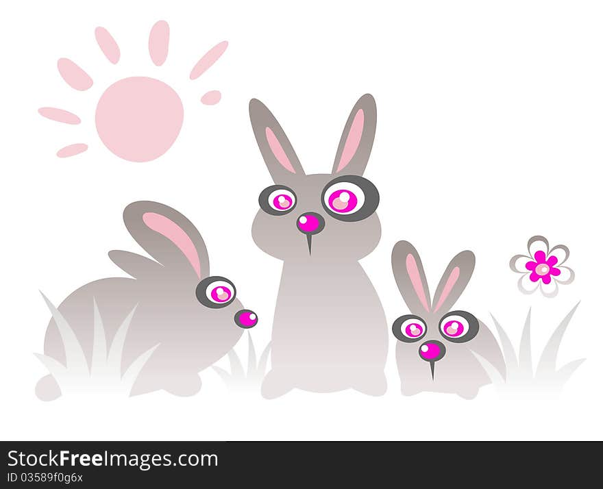 Cartoon rabbits