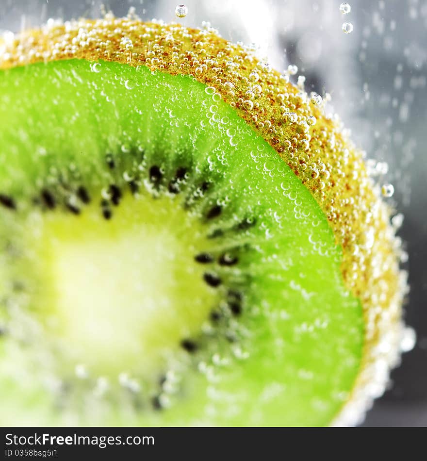 Kiwifruit pulp close