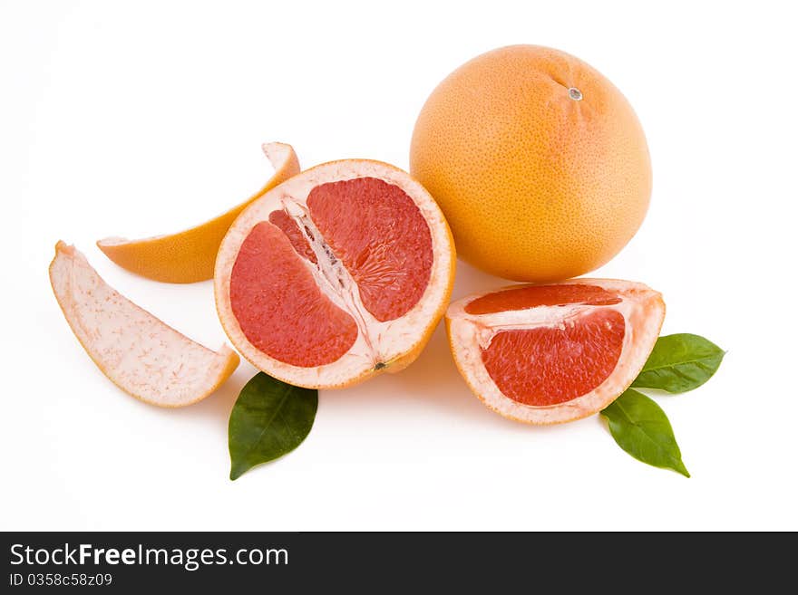 Red Peeled Grapefruits