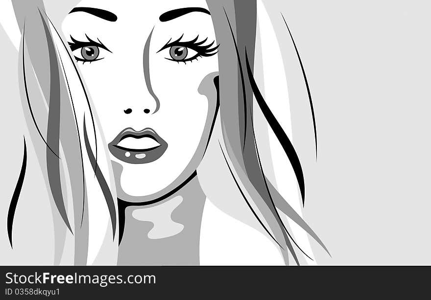 Image of the beautiful woman face. Image of the beautiful woman face