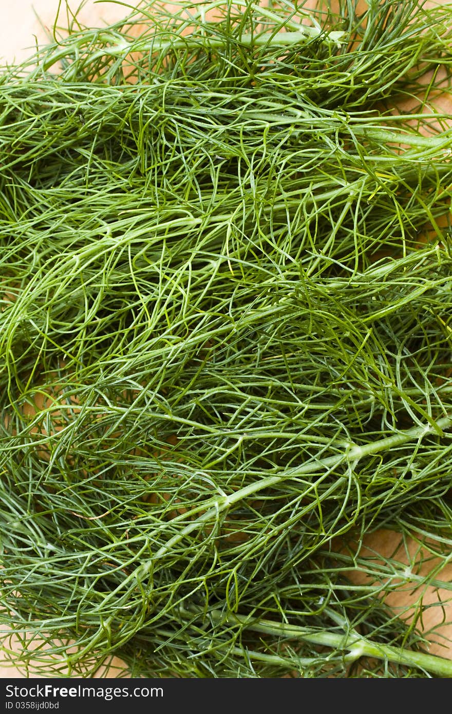 Fresh fennel leaves