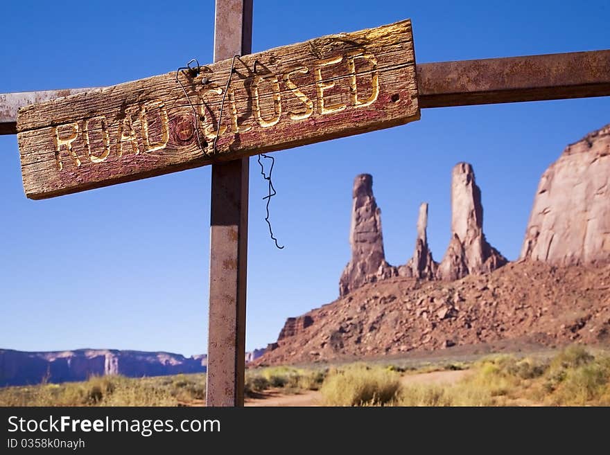 Three Sisters at Monument Valley