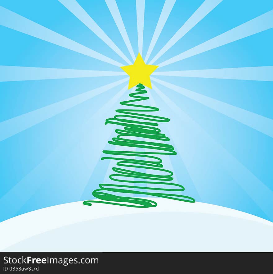 Computer generated christmas tree illustration