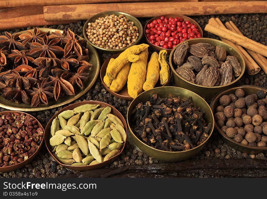 Cuisine ingredients - herbs and spices. Food additives.