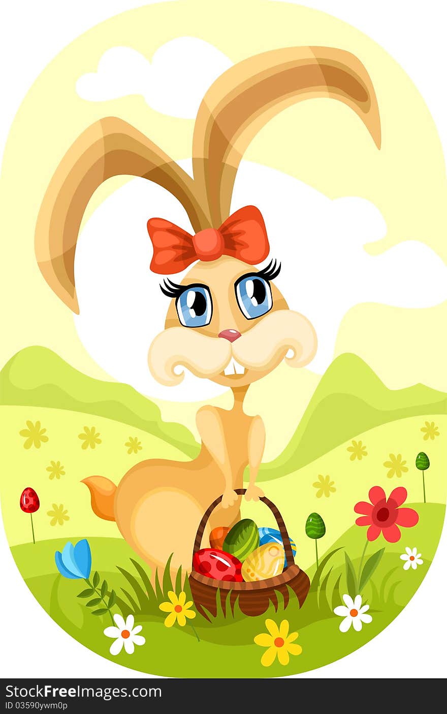 vector illustration of a easter card