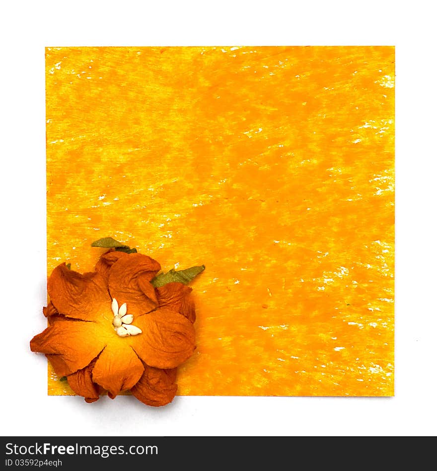 Yellow Painting Paper With Flower