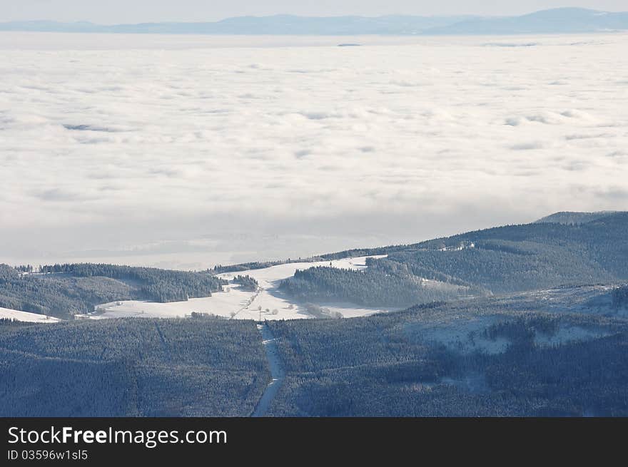 The sea of clouds from big mountain