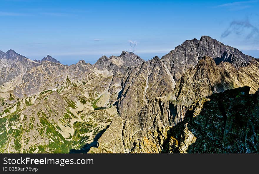 Summer mountain landscape in the Polish Tatry