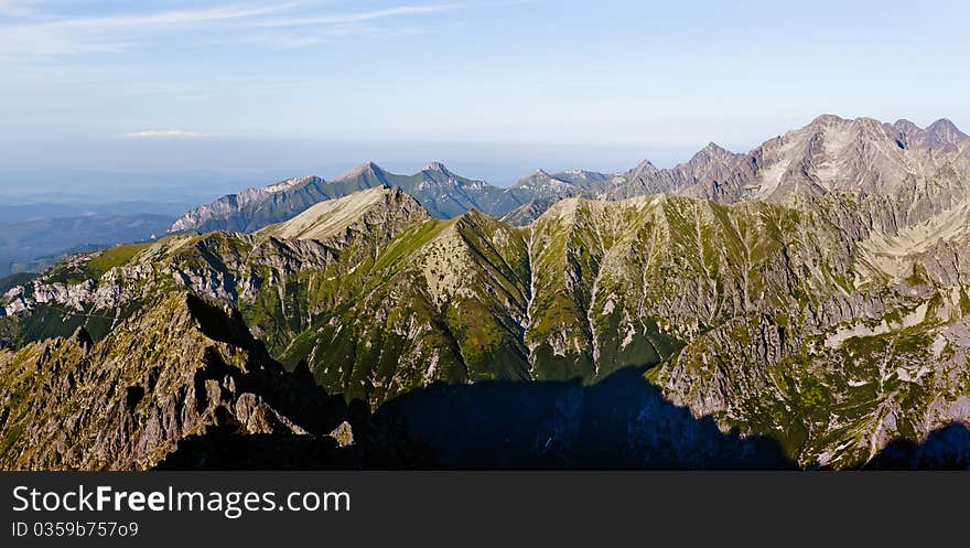 Summer mountain landscape in the Polish Tatry